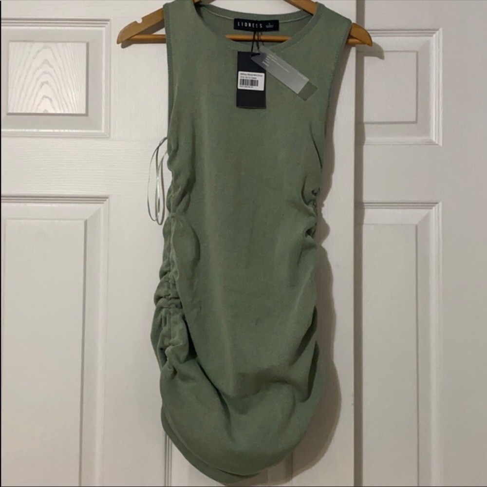 Lioness green scrunch dress